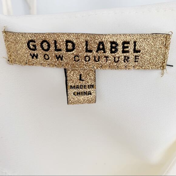 NWT Gold Label Wow Couture White Fringe Dress - Picture 5 of 12
